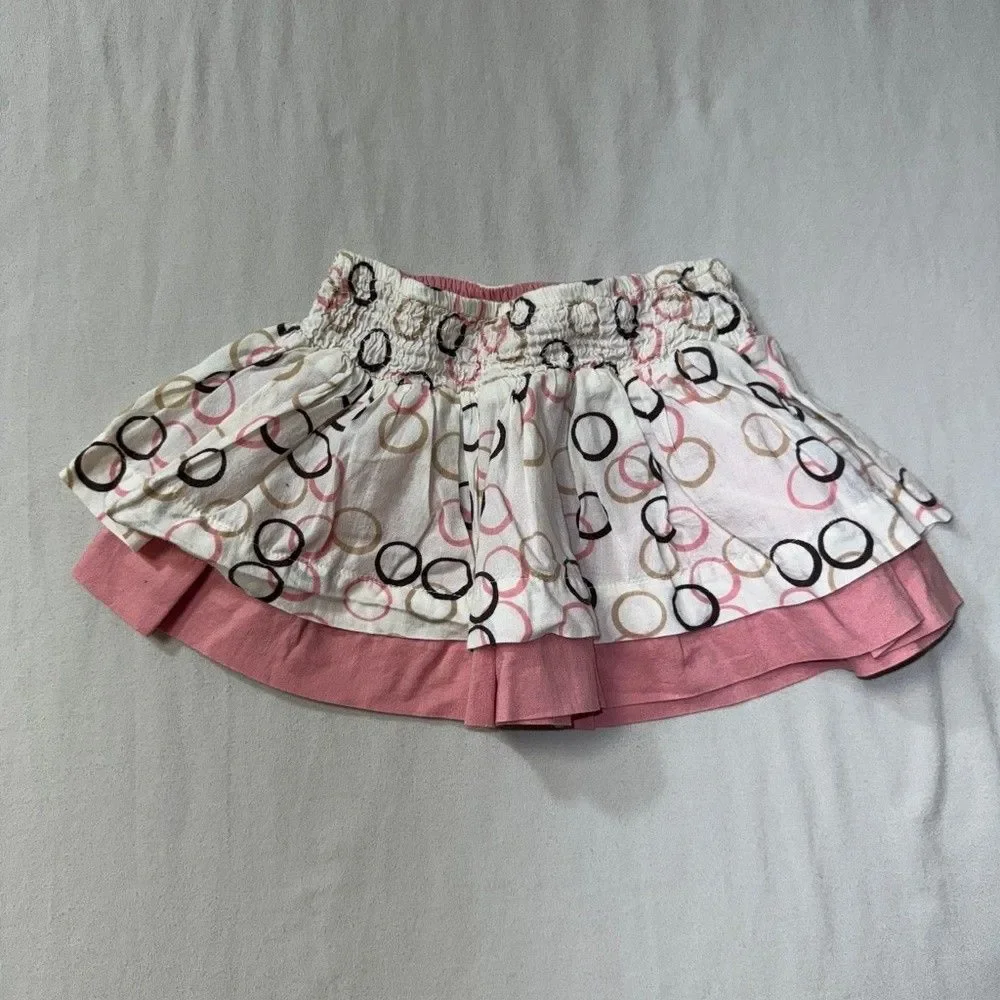 Circle Pattern Skirt Baby Girls 6-12 Mos Flare Summer Skater Preppy Lightweight